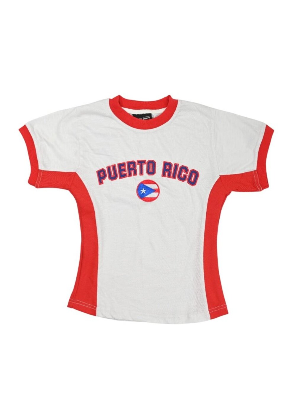 Puerto Rico Baby Ringer Tee in White Red